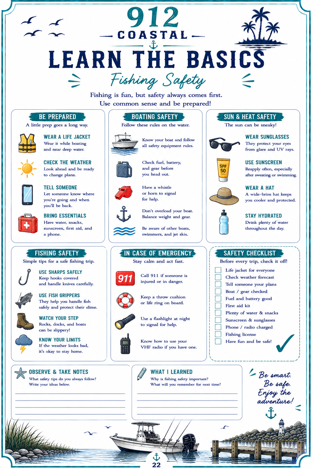 Digital 912 Coastal Beginner Fishing Journal | 41-Page Printable Fishing Log | Fishing Planner & Catch Journal | Digital Downloadduct