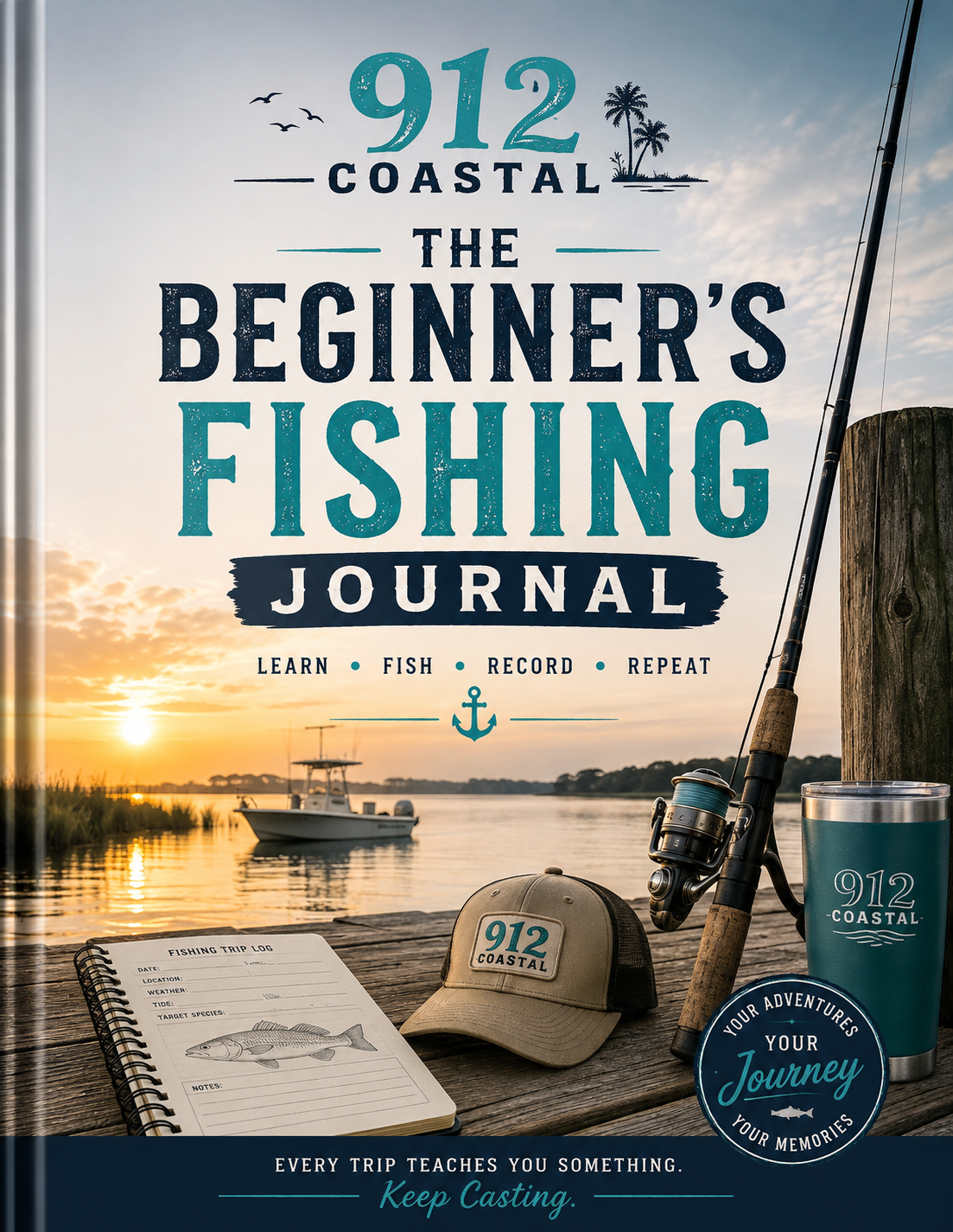 Digital 912 Coastal Beginner Fishing Journal | 41-Page Printable Fishing Log | Fishing Planner & Catch Journal | Digital Downloadduct