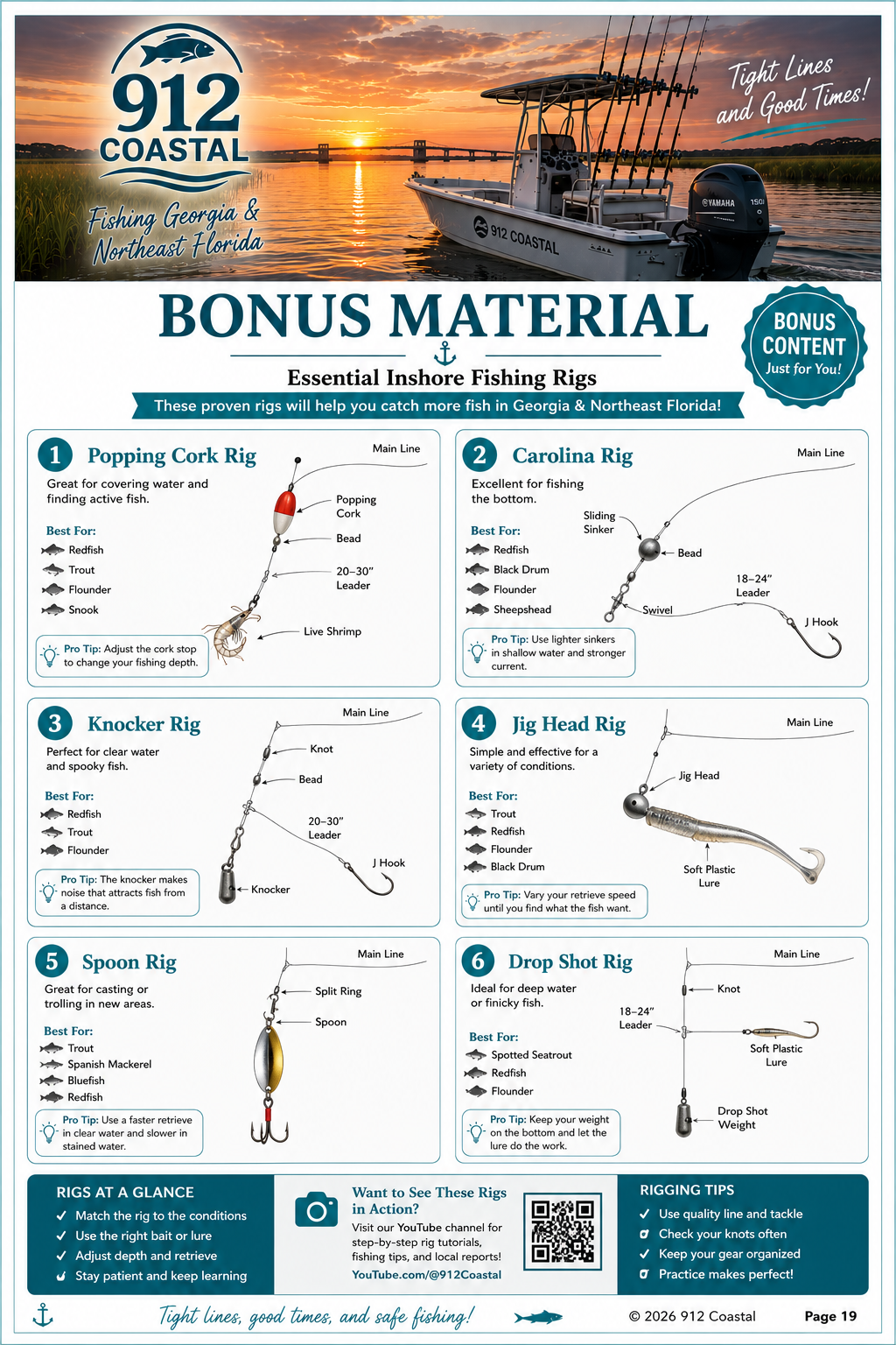 Georgia & Northeast Florida Inshore Fishing Guide | 20-Page Digital PDF for Redfish, Trout & Flounder