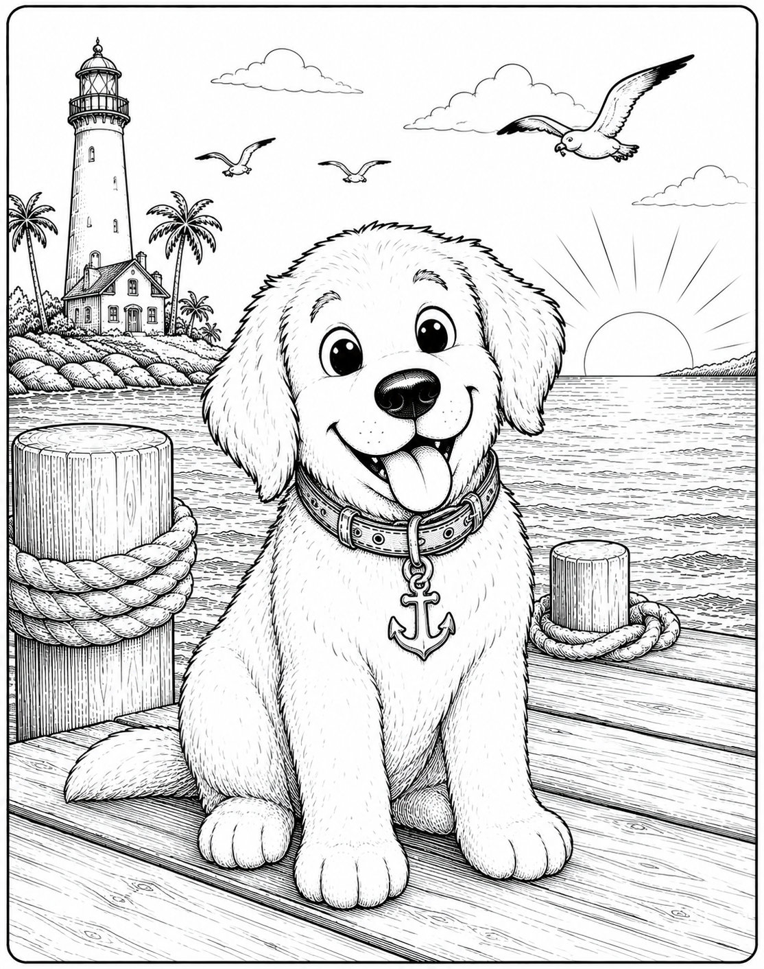 Captain Salty’s Coastal Adventures Coloring Book for Kids | 50+ Pages of Fishing, Boating & Beach Fun | 912 Coastal Kids Activity Book
