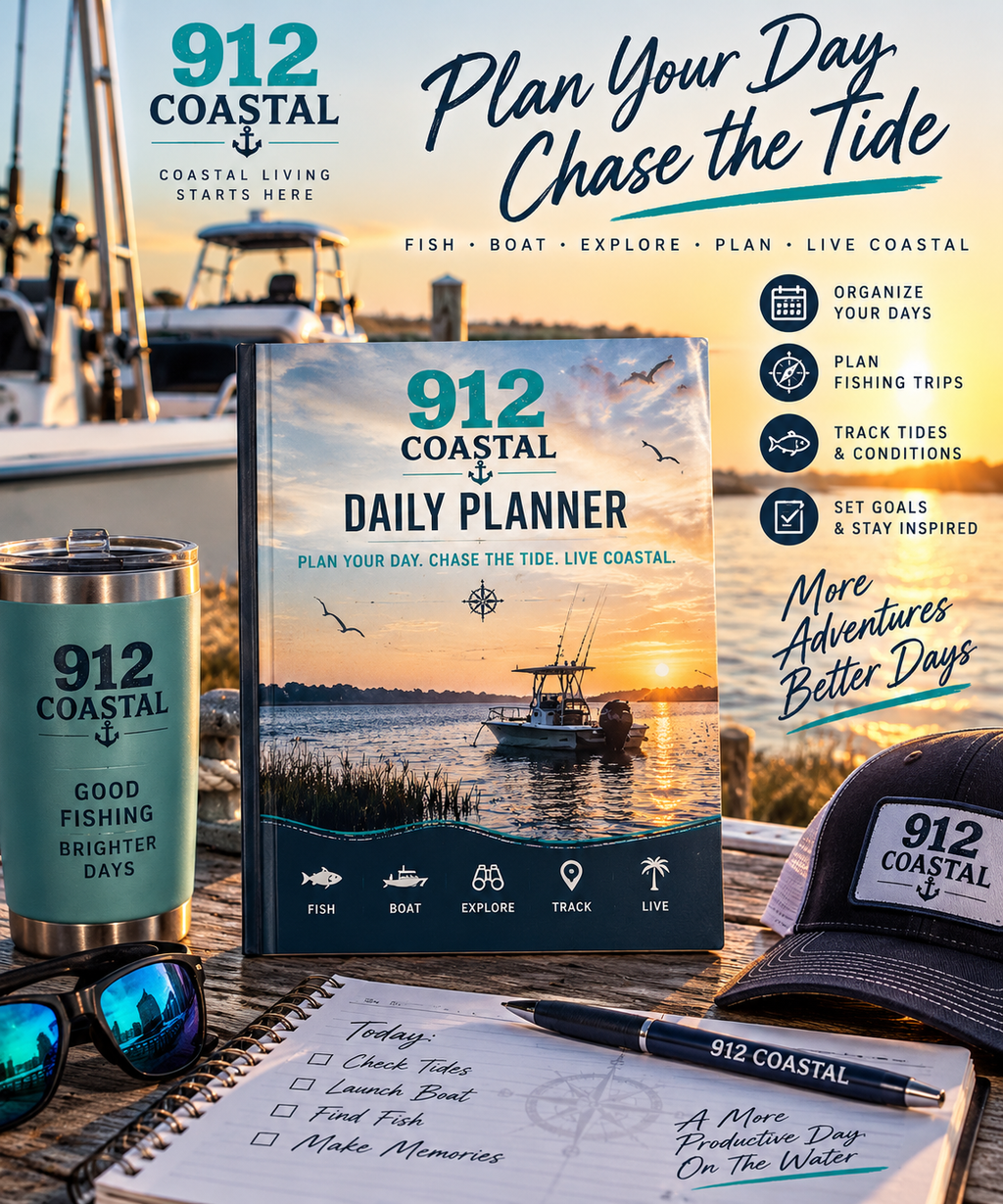 912 Coastal Daily Planner | Printable Coastal Life Planner | Fishing, Boating & Everyday Planner