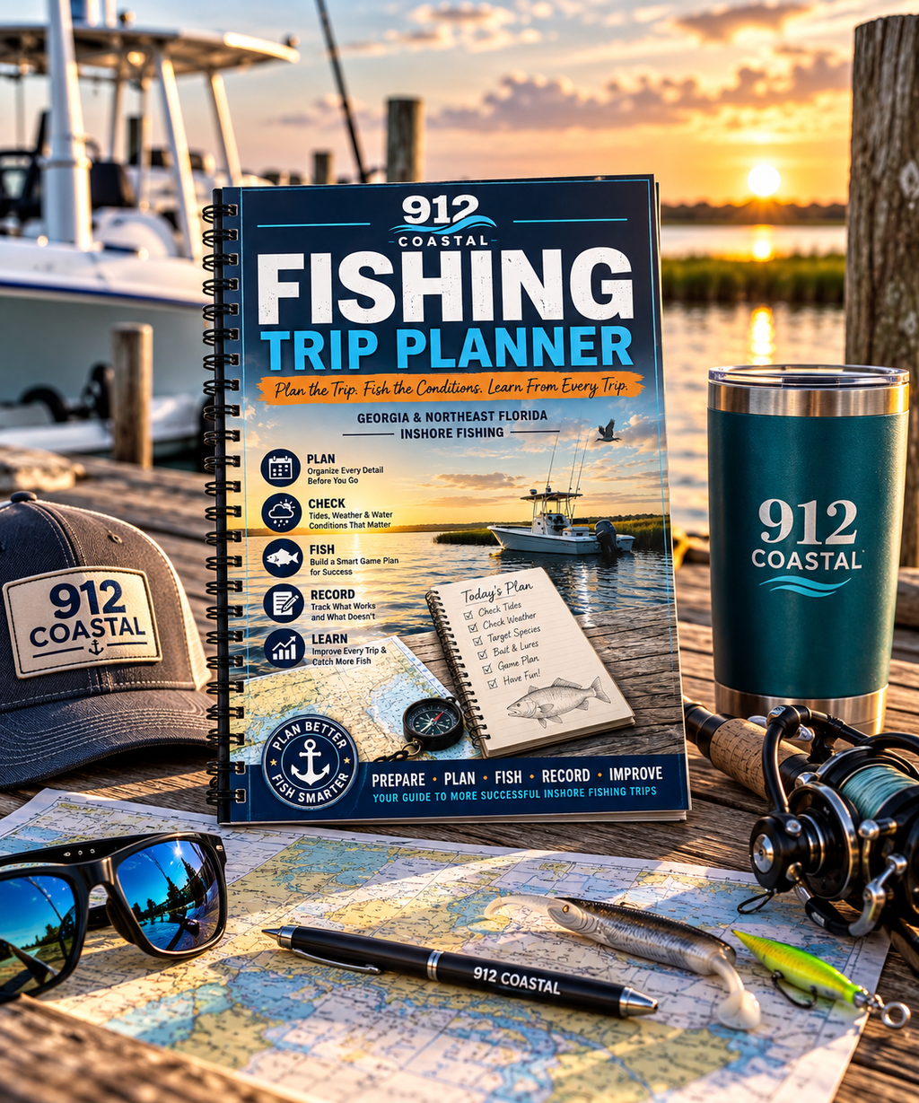 912 Coastal Fishing Trip Planner | 30-Page Inshore Saltwater Fishing Planner