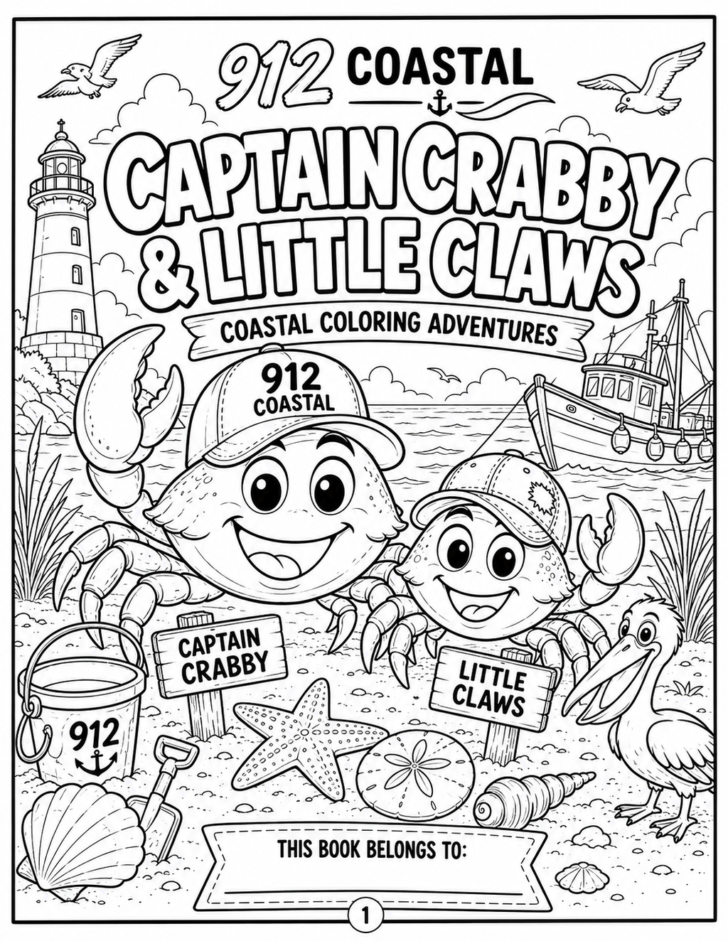 Captain Crabby & Little Claws Coloring Book