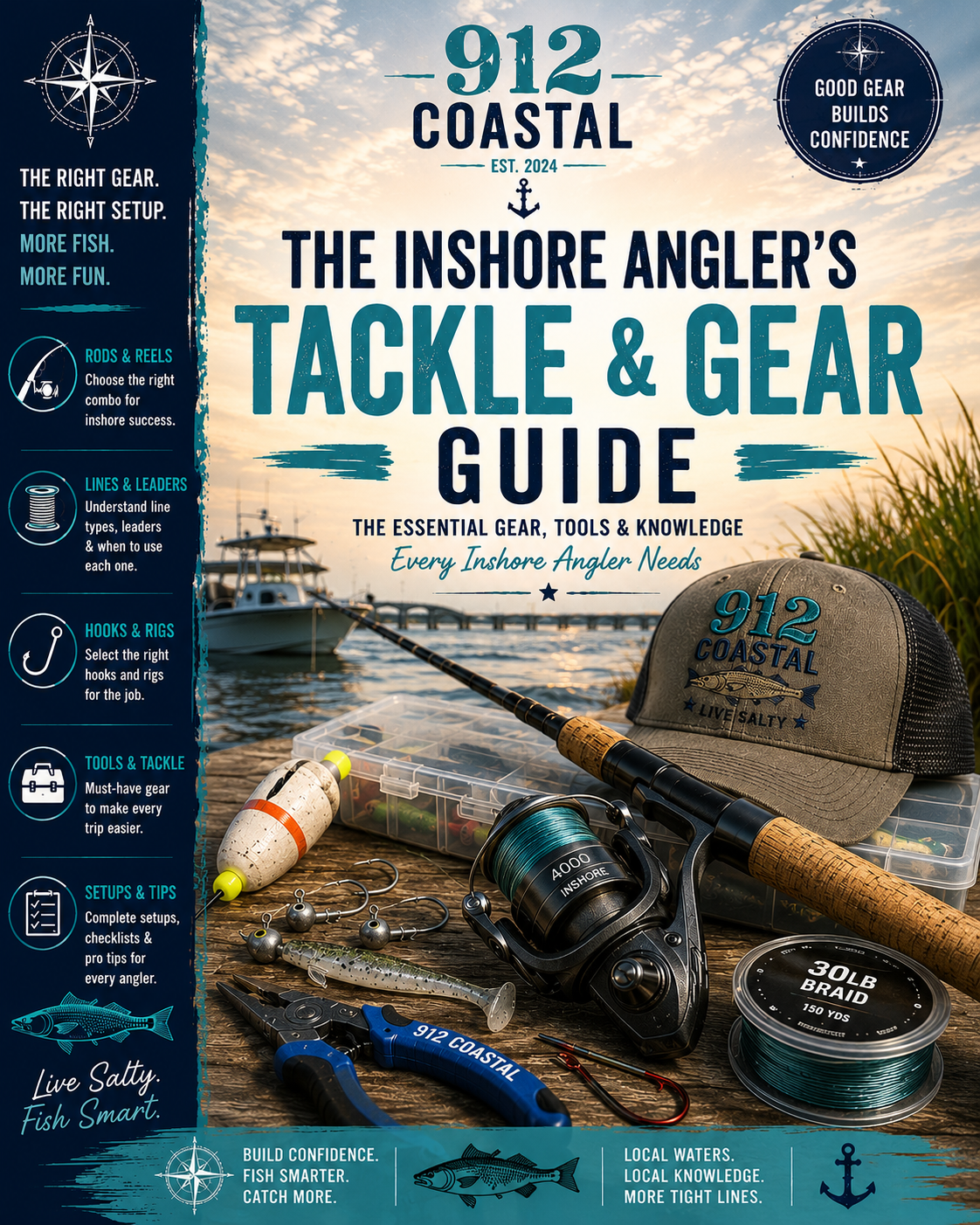 912 Coastal Inshore Angler’s Tackle & Gear Guide — 34-Page Digital Fishing Guide