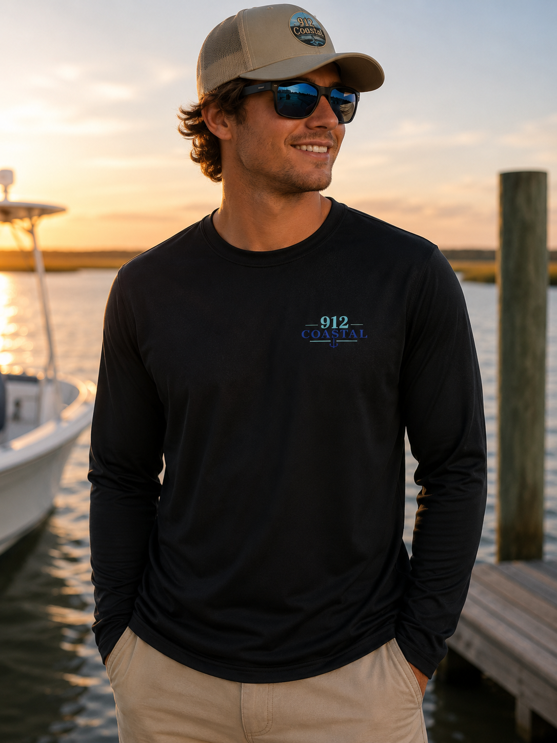 912 Coastal Heritage Collection | Men's UPF 44+ Performance Fishing Long Sleeve Shirt