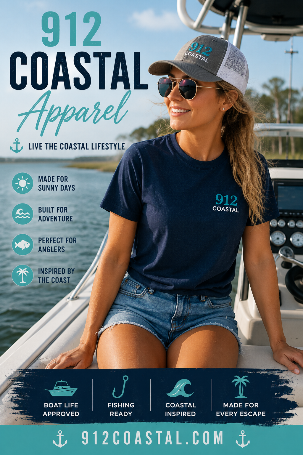 912 Coastal Unisex T-Shirt | Coastal Lifestyle Tee for Fishing & Beach
