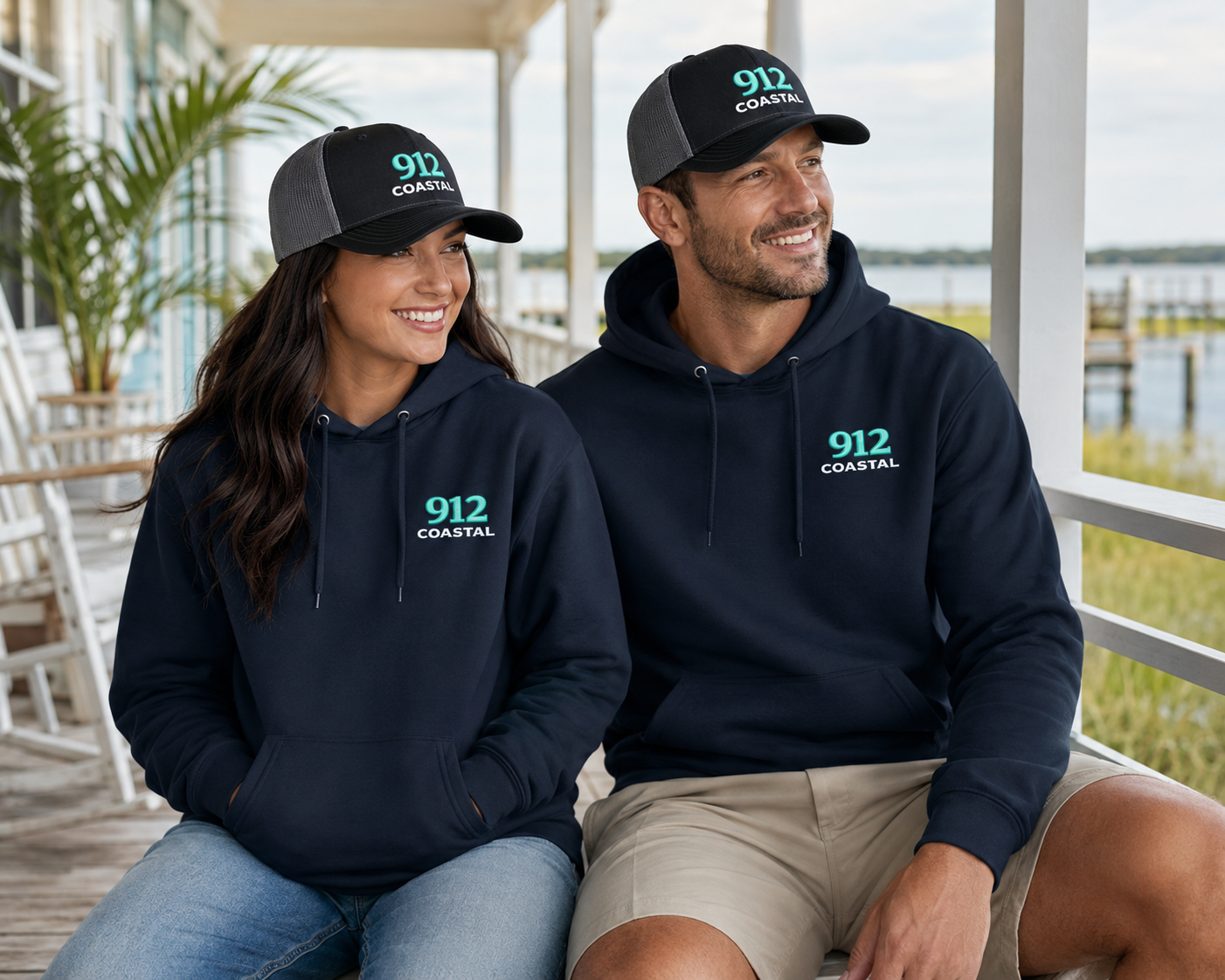 912 Coastal Premium Hoodie | Fishing & Beach Coastal Sweatshirt