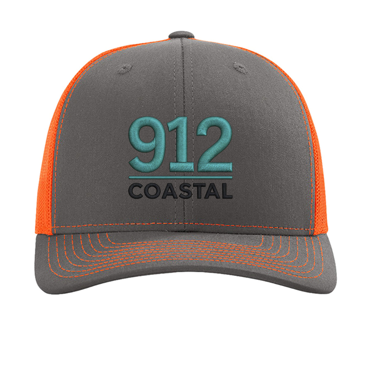 Charcoal/ Neon Orange - 112 - FRONT